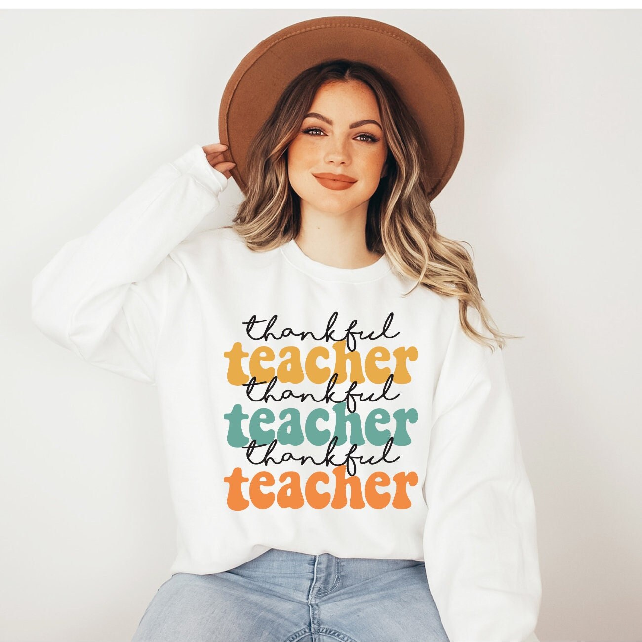 Fall Teacher Shirt Thankful Sweatshirt Spooky Teacher Shirt Teach Sweatshirt Fall Teacher Thanksgiving Sweatshirt Teacher Crewneck Thankful