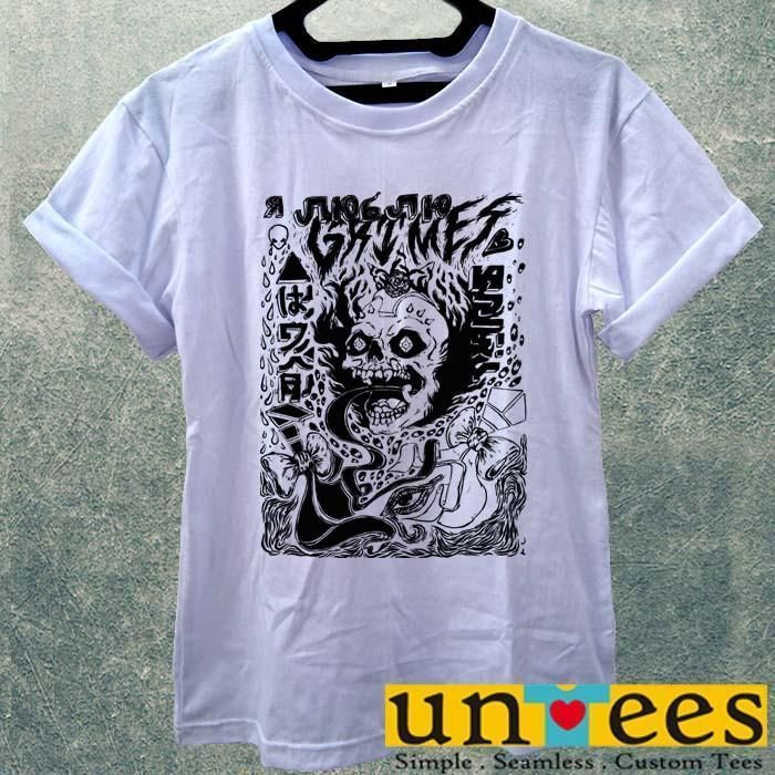 Low Price Womens Adult T-Shirt –  Grimes Vision Rock Band Design