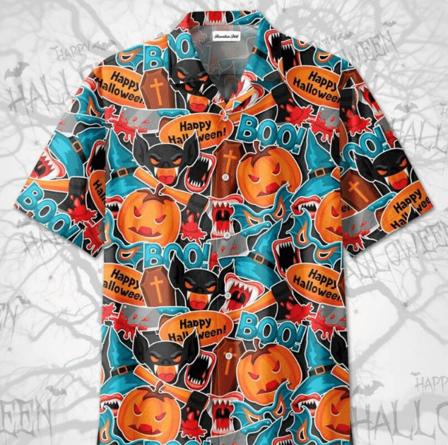 Happy Halloween Pumpkin Boo Hawaiian Shirt