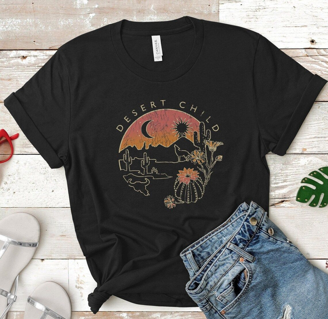 Arizona Tee, Desert Tee, Desert Vibes Tee, Boho Shirt, Boho Tee, Desert Child Night Gift T-Shirt