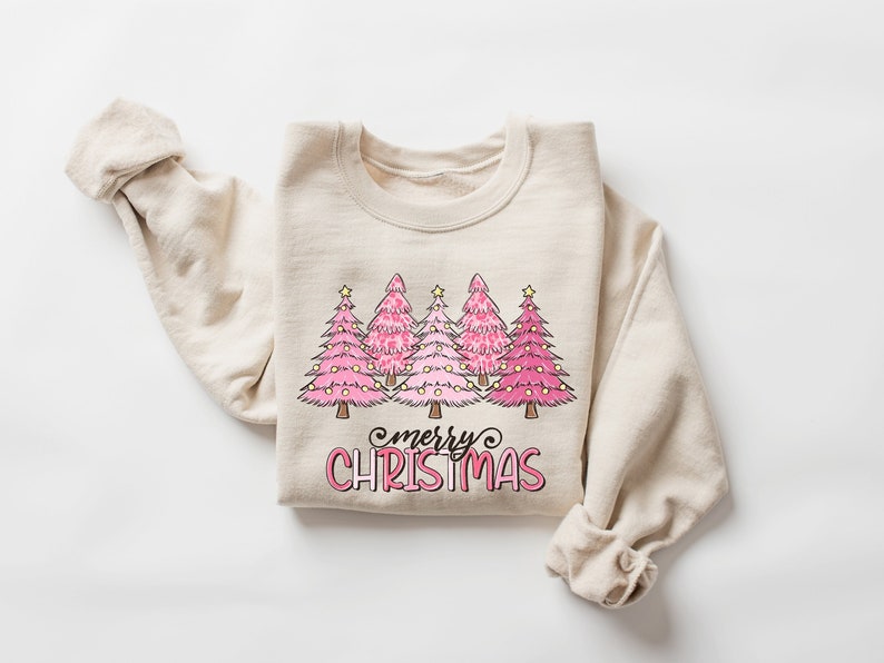 Pink Christmas Tree Sweatshirt