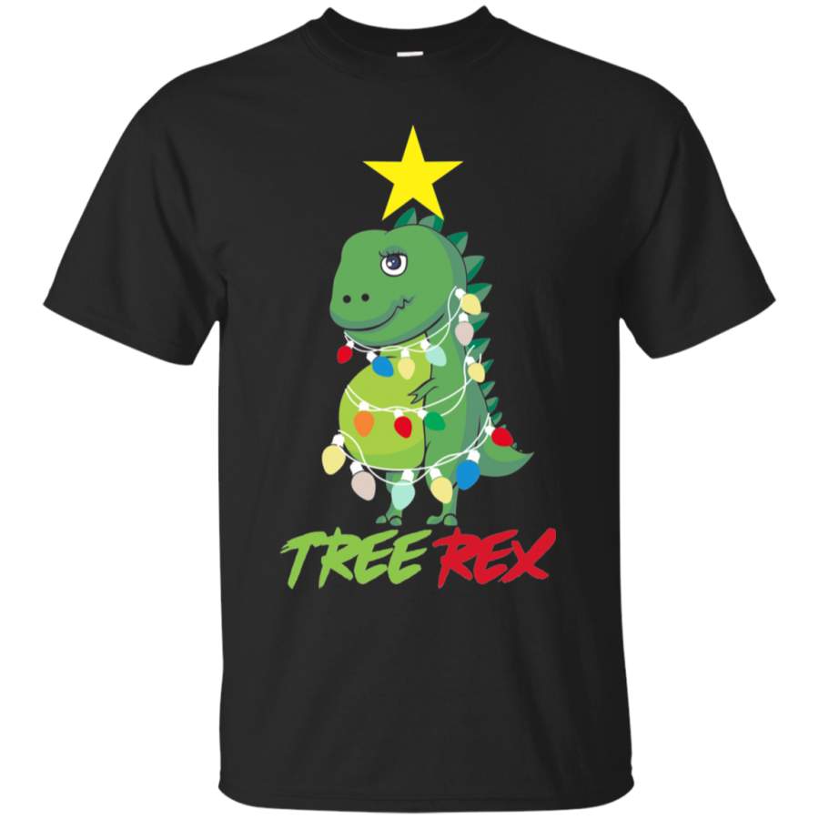 Old Glory Christmas Tree Rex T-Rex Funny Dinosaur Toddler Long Sleeve