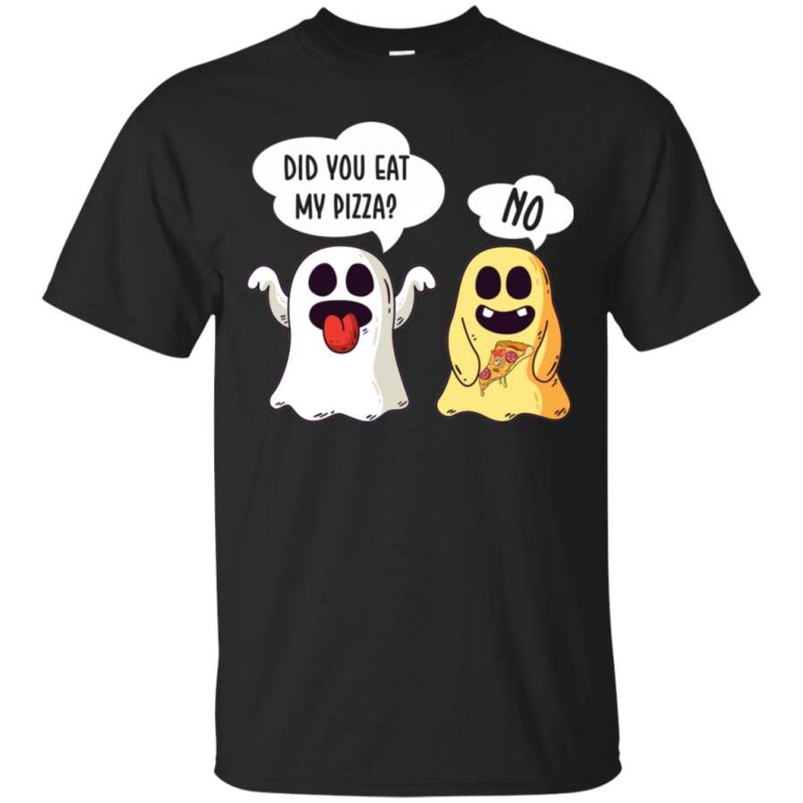 Funny Halloween shirt Adult Cute Ghost Halloween Pizza T-Shirt