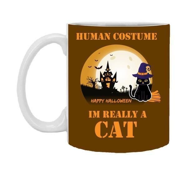 Halloween This Is My Human Costume Im Really A Cat 11 Oz Mug