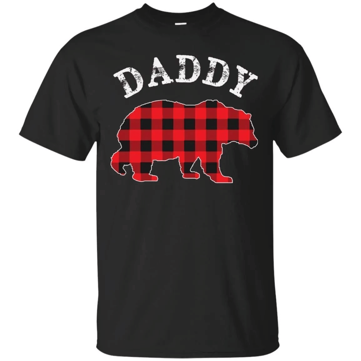 Find Red Plaid Daddy Bear Buffalo Matching Family Pajama T-Shirt  T-Shirt