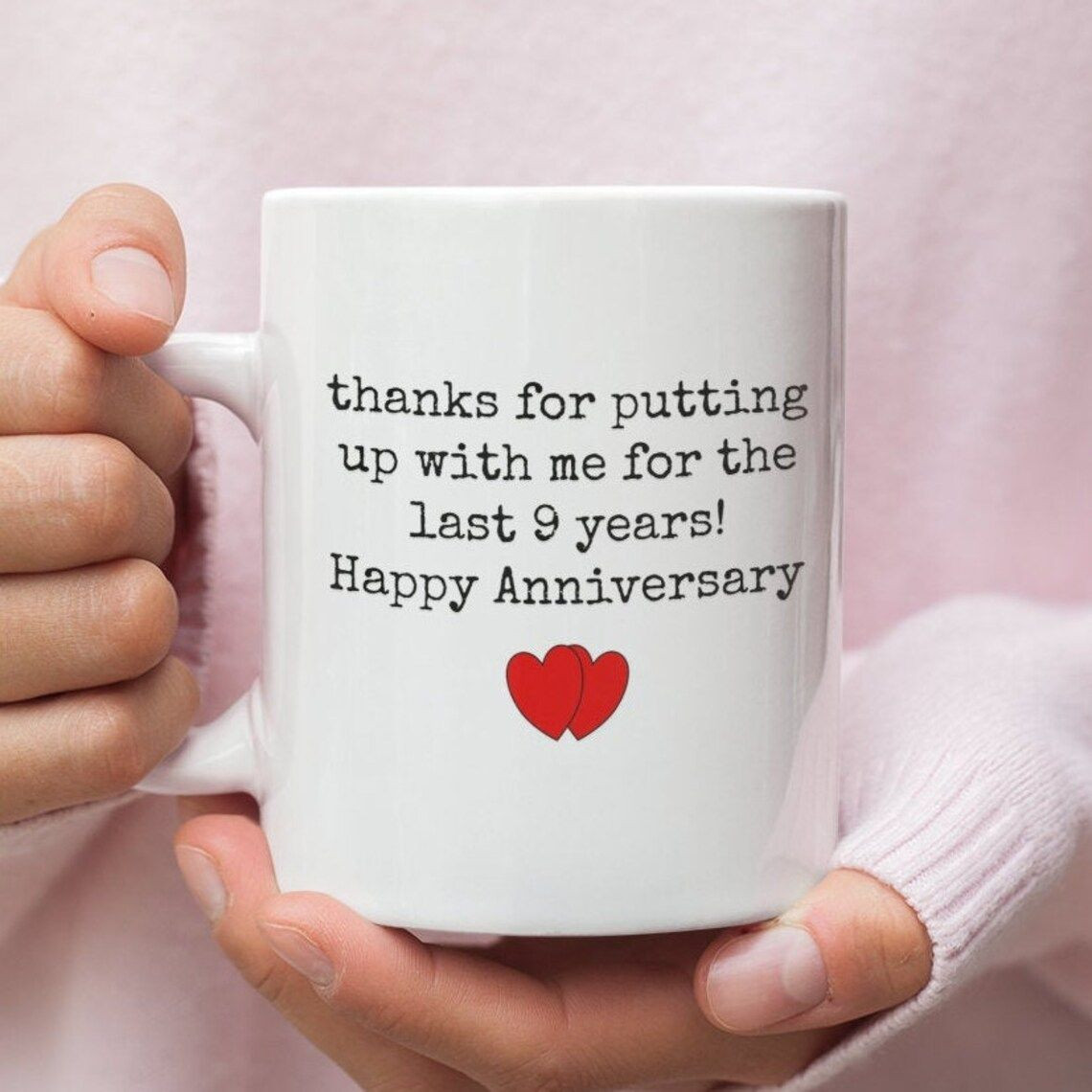 9Th Wedding Anniversary Mug Gift For Couple, Husband. Him, 9 Year Anniversary Gift For Him