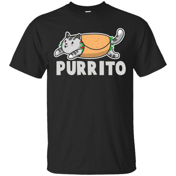 Purrito Mexican Burrito Cute Funny Kitty Cat Lover Shirt