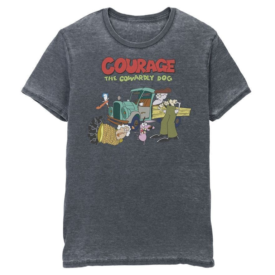 Courage The Cowardly Dog Scene Logo Tee 3 Black Shirt