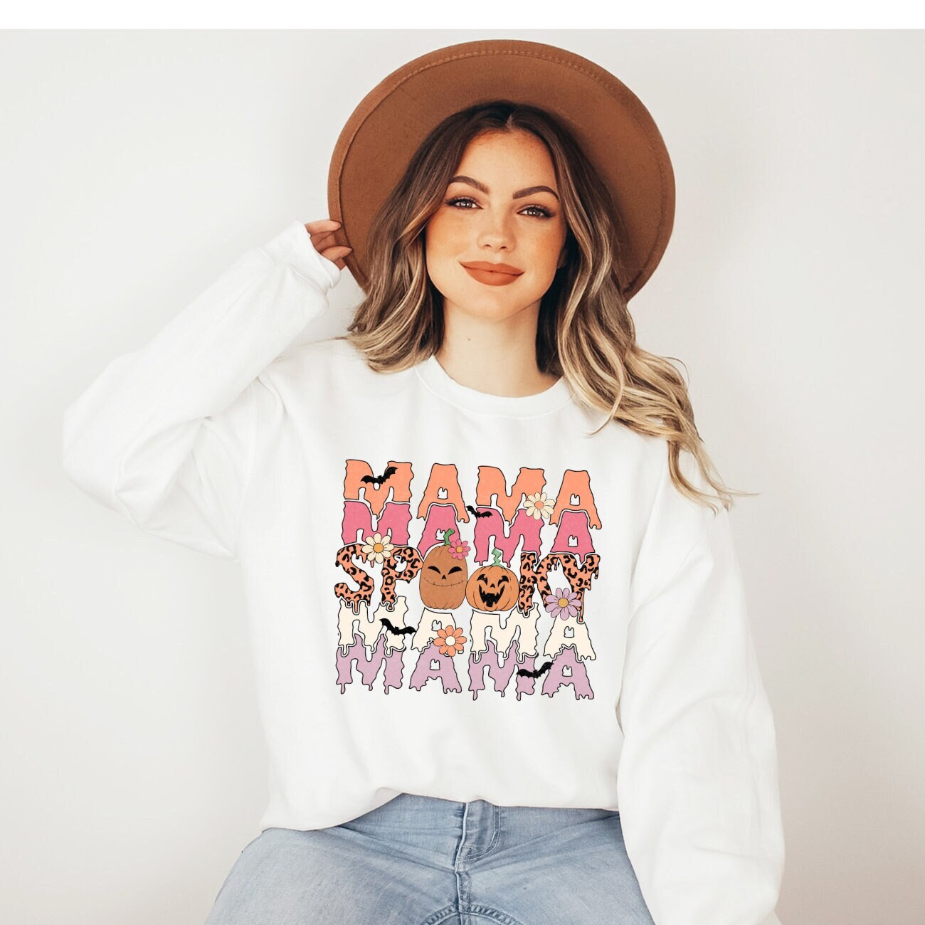 Momster Sweatshirt Spooky Mama Boo Sweatshirt Ghostface Sweatshirt Momma Sweatshirt Halloween Mom Sweatshirt Its Fall Yall Happy Fall Yall