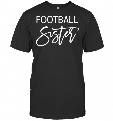 Football Sister Shirt Script Navy Blue