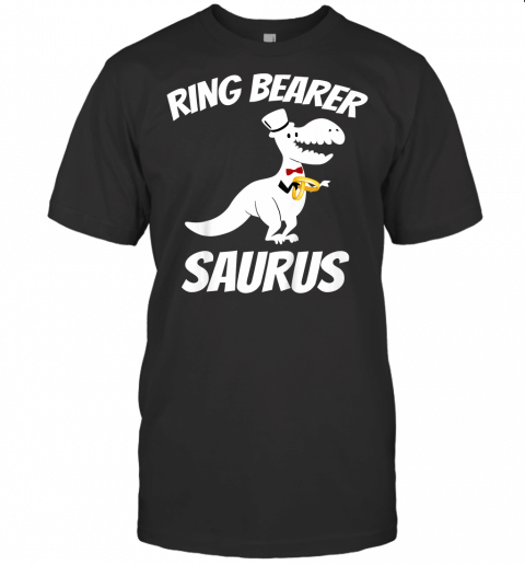 Kids Cute Ring Bearer Dinosaur T Rex Wedding Party Funny Gift T Shirt