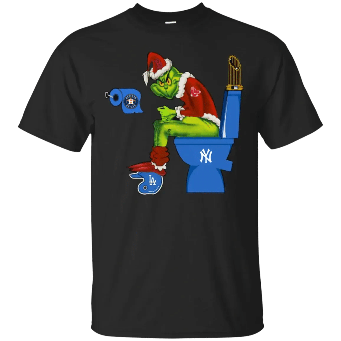 Boston Red Sox Grinch Yankees Toilet Dodgers Helmet Astros Paper Shirt