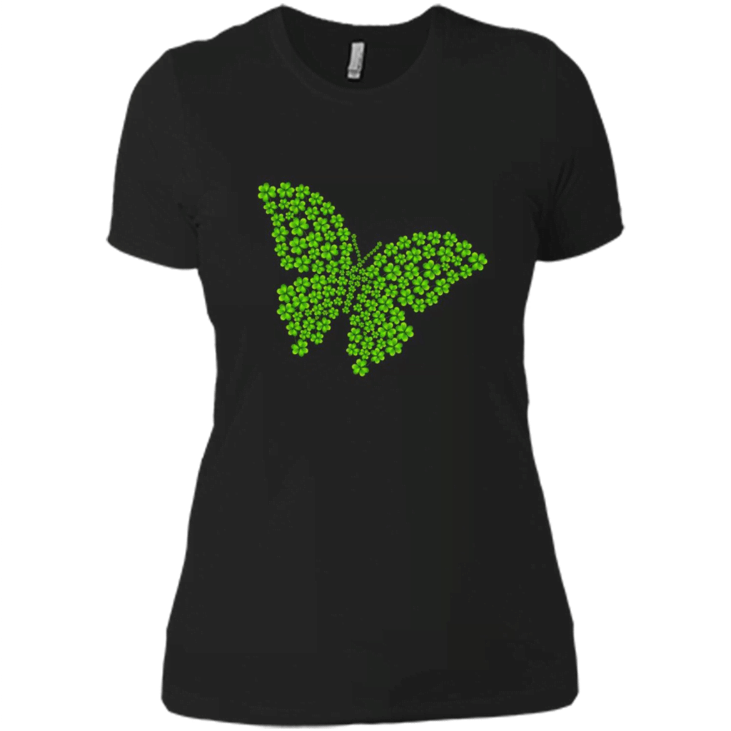 The Irish Shamrock Butterfly – Ladies Boyfriend T-Shirt