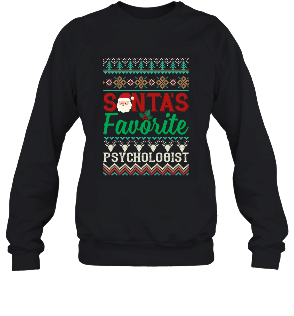 Santa_S Favorite Psychologist Funny Christmas Gift Shirt Sweatshirt