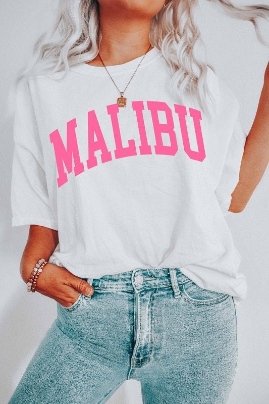 Malibu Shirt California Shirt Wanderlust Shirt LA shirt Y2K shirts Los Angeles Shirt Surf Shirt Trendy Crewneck Summer Shirt Malibu Tee