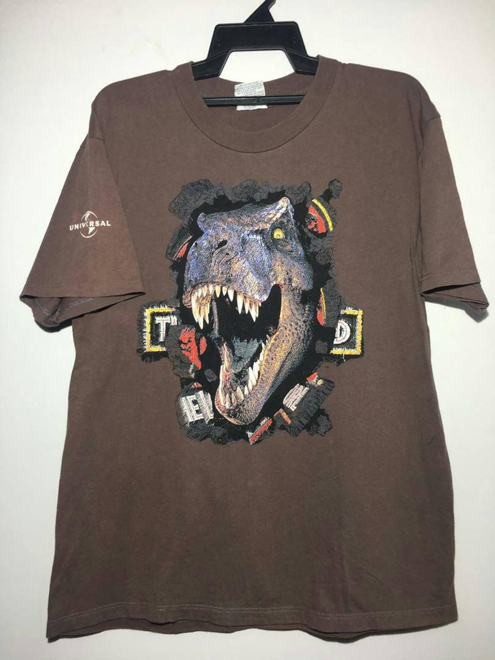 Vintage Jurassic Park 90S Promo T Shirt The Last World Amrican Movie The Mask Titanic Old Tag