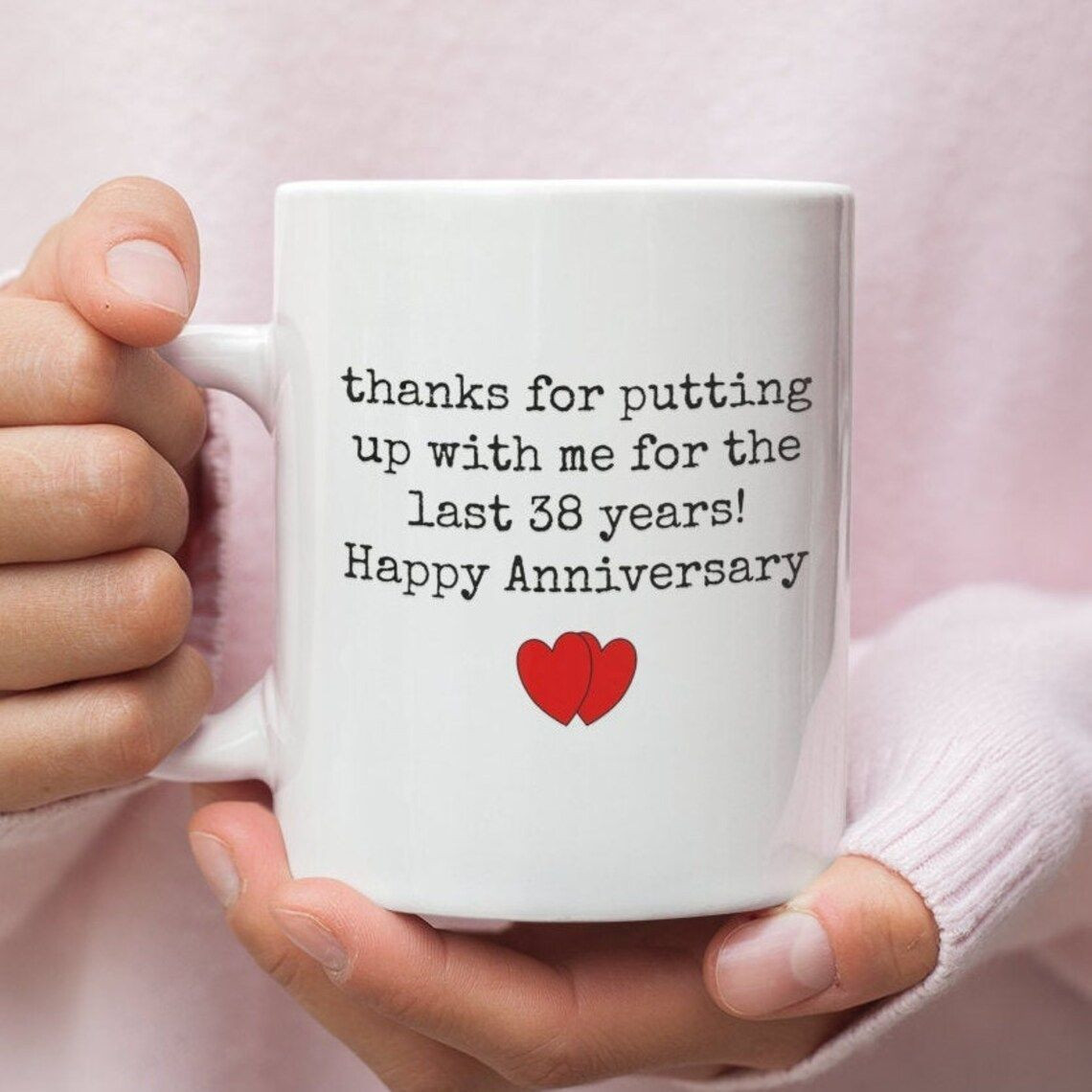 38Th Wedding Anniversary Mug Gift For Couple, Husband. Him, 38 Year Anniversary Gift For Him