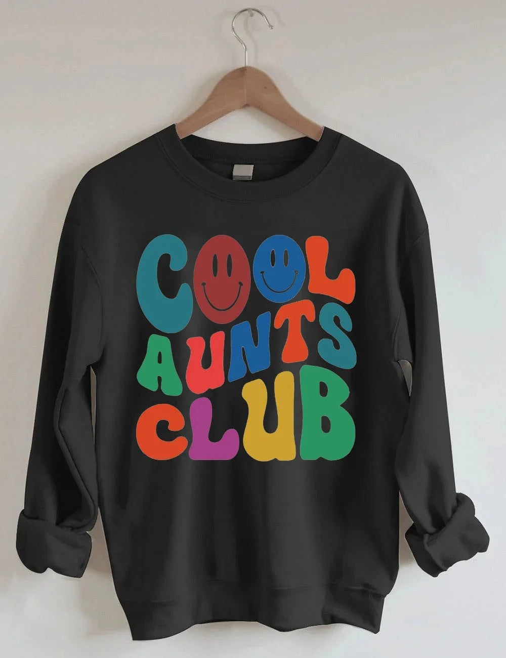 Cool Aunts Club Sweatshirt- Black