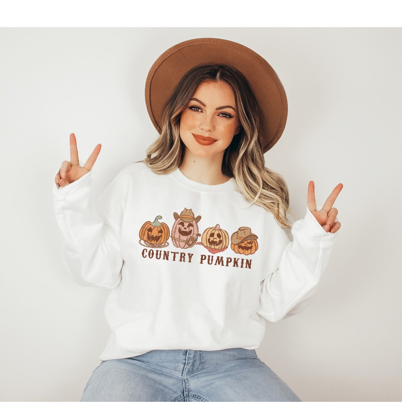 Country Pumpkin Sweatshirt Western Sweatshirt Boo Sweatshirt  Midwest Sweatshirt Country Sweatshirt Cowgirl Sweater Spooky Sweatshirt Preppy