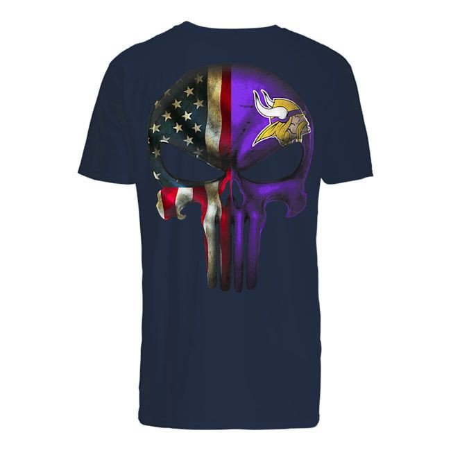 Minnesota Vikings Punisher Skull Cool American Football Fans Shirts