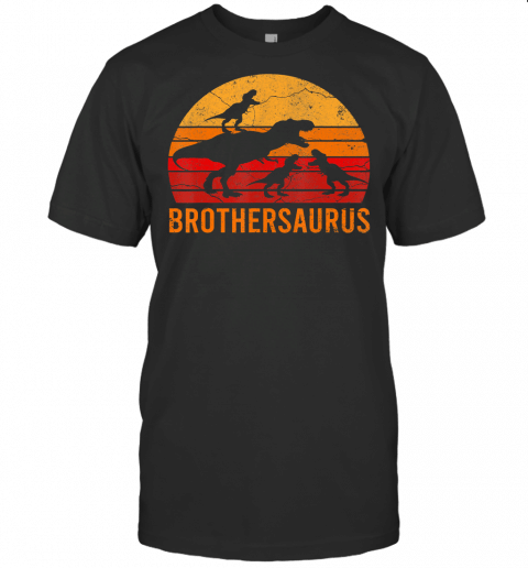 Brother Dinosaur 4 Kid Funny Big Little Brothersaurus Gift T Shirt