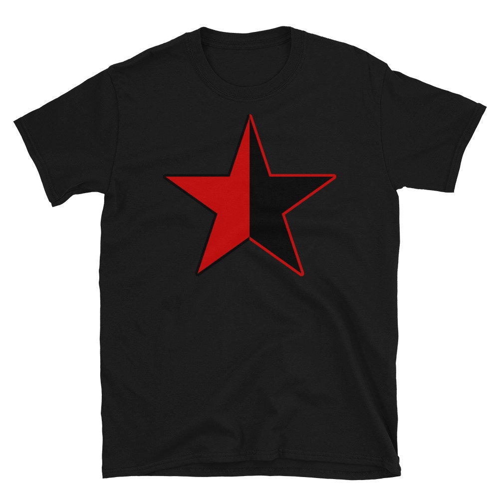 Red And Black Star – AnCom, Anarchist, Socialist, Leftist, Communist, Libertarian Socialist T-Shirt