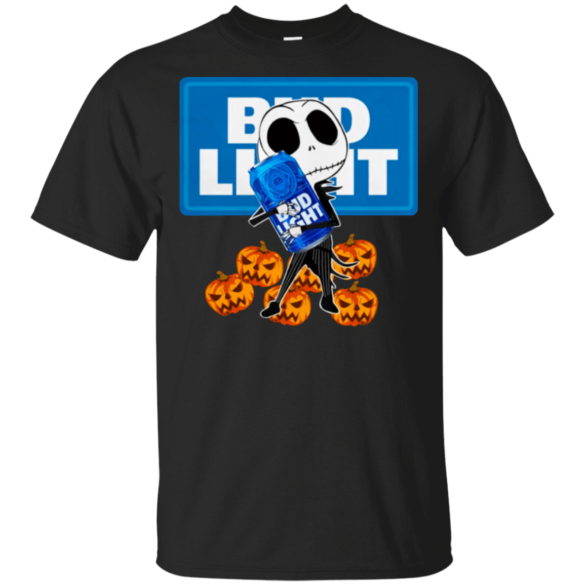 Jack Skellington Hug Bud Light Halloween Shirt