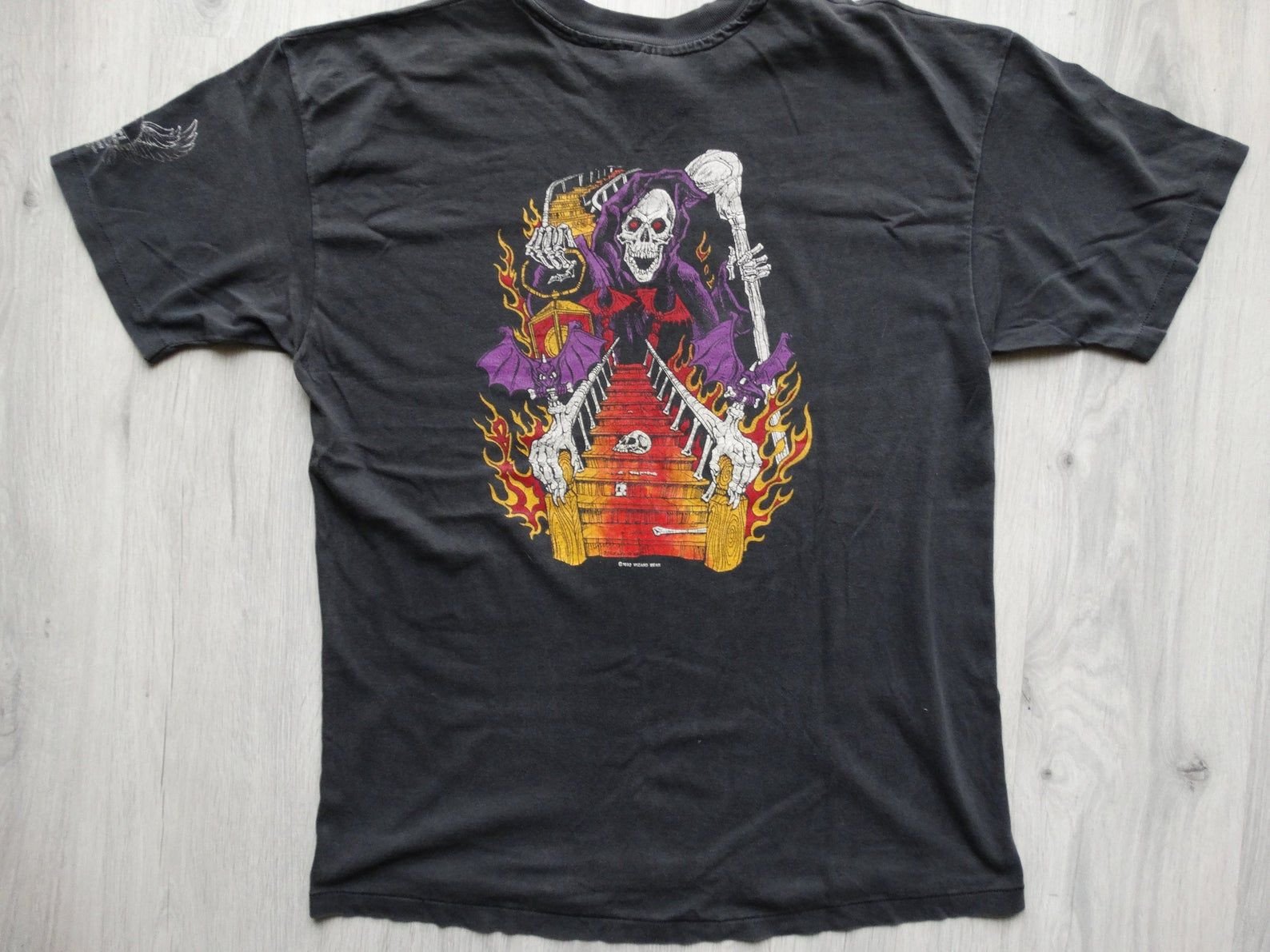 Vintage 1992 Wizard Wear Shirt Grim Reaper Shirt