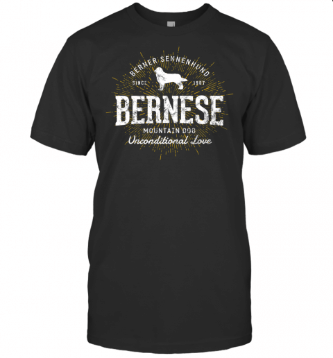 Vintage Style Retro Bernese Mountain Dog T Shirt