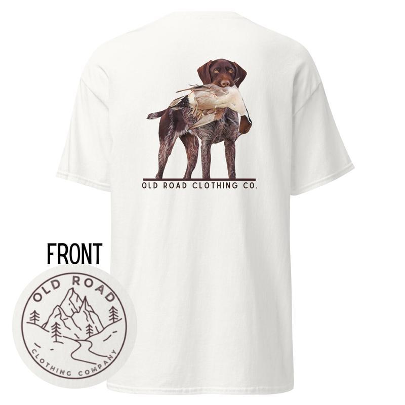 German Wirehaired Pointer T-Shirt, Duck Hunting Shirt, Bird Dog T-Shirt – Every Color Available – Trendy To Timeless – For Him And Her