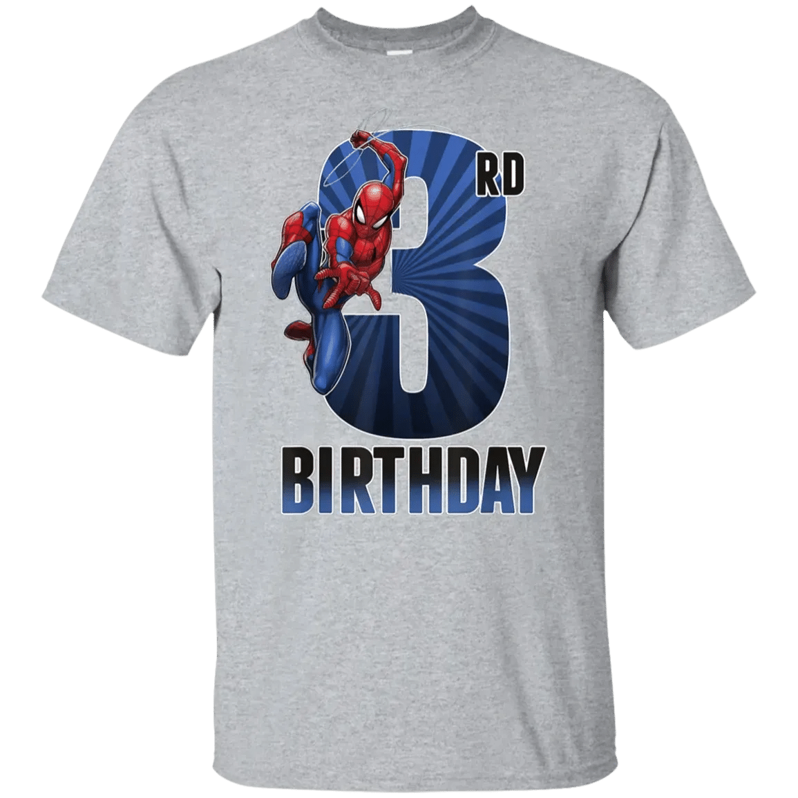 Spider Man Swinging 3Rd Birthday Graphic Kids T-Shirt