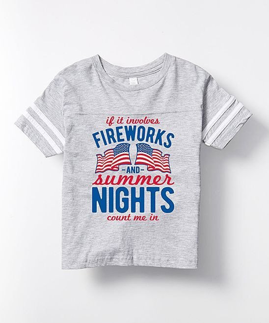 Athletic Heather Fireworks Football Shirt