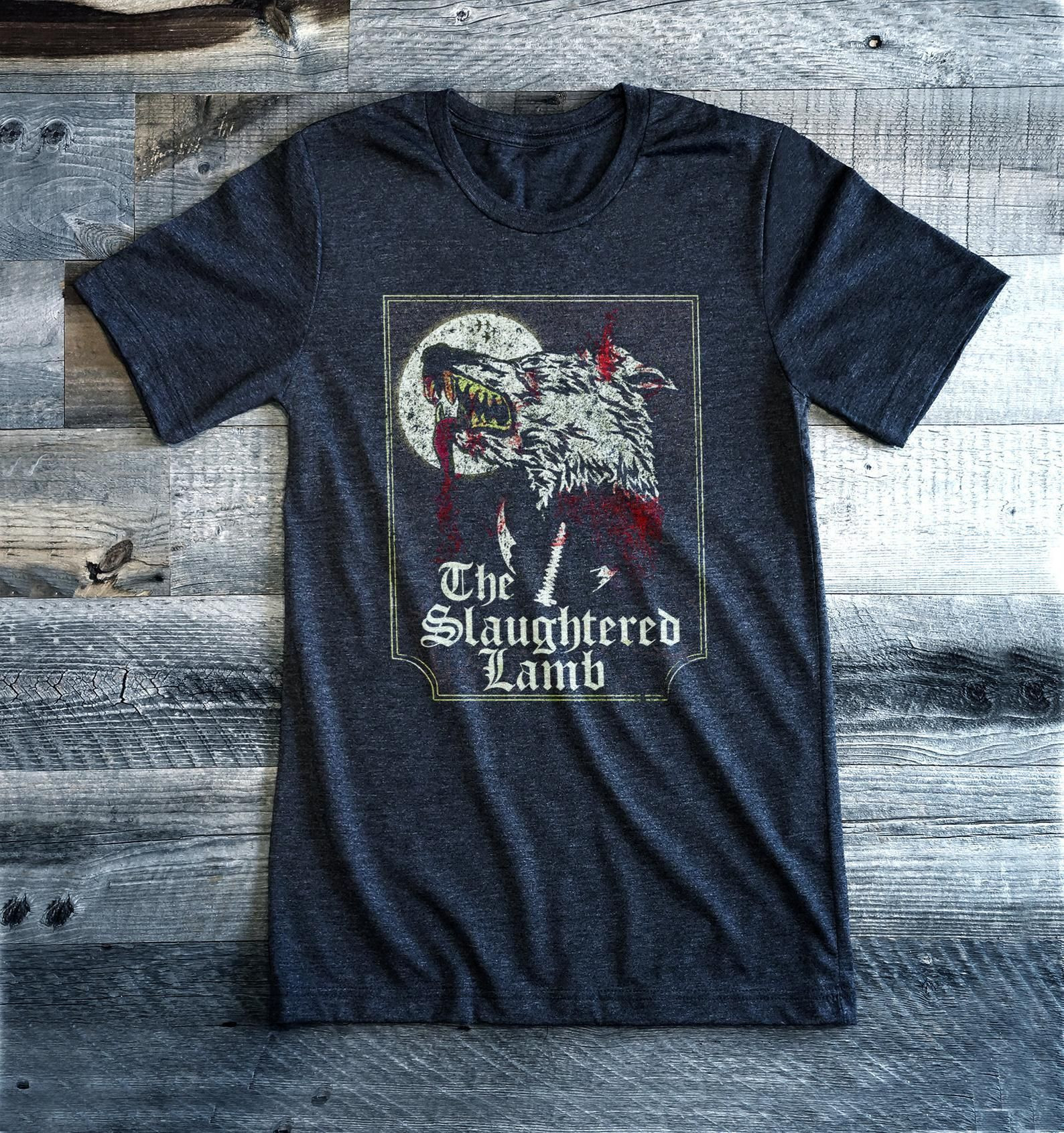 Slaughtered Lamb Vintage Poly- /Unisex Charcoal Heather Graphic T Shirt