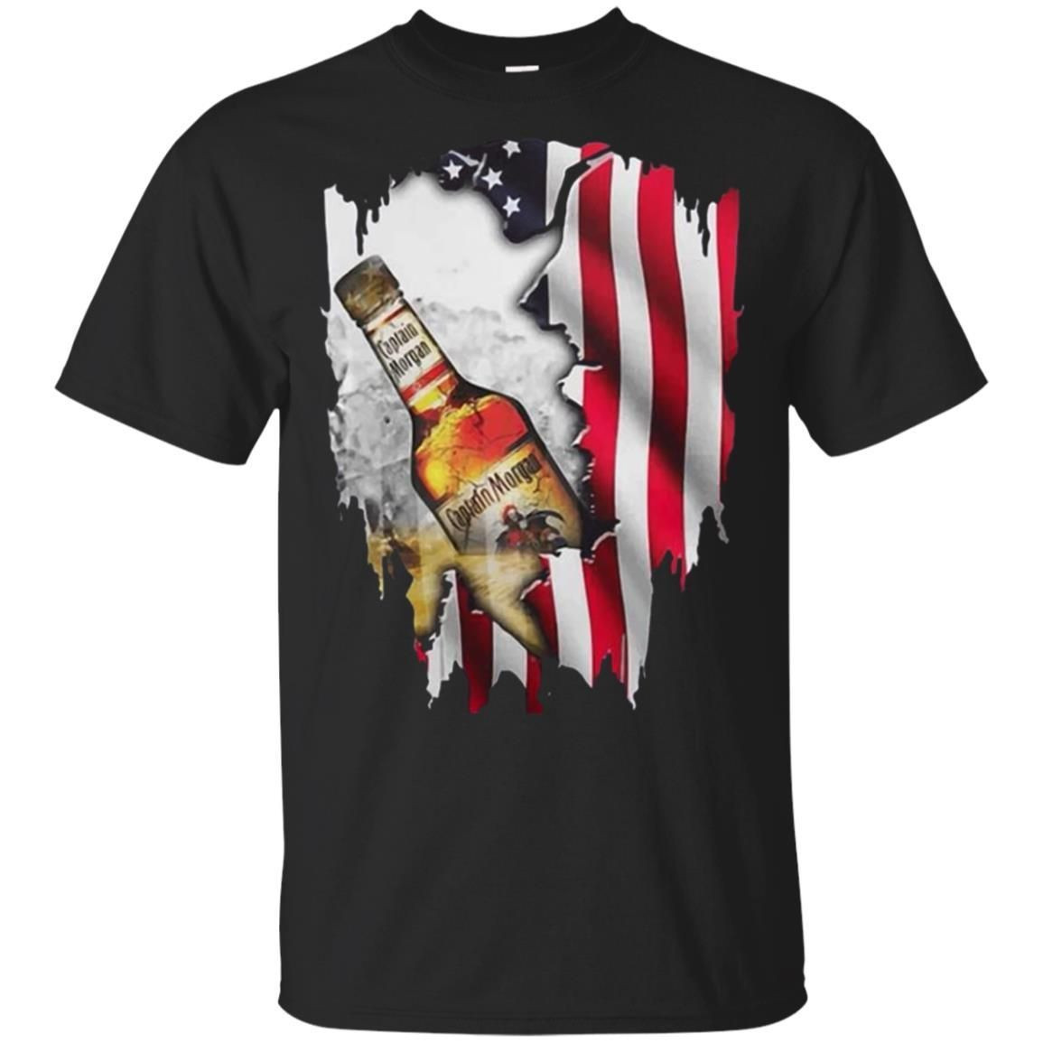 Independence Day 4Th Of July Captain Morgan America Flag Shirt T Shirt