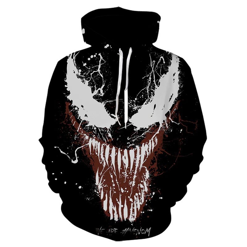 Venom We Are Venom Face 3D Full Hd Hoodie Venom Halloween Cosplay