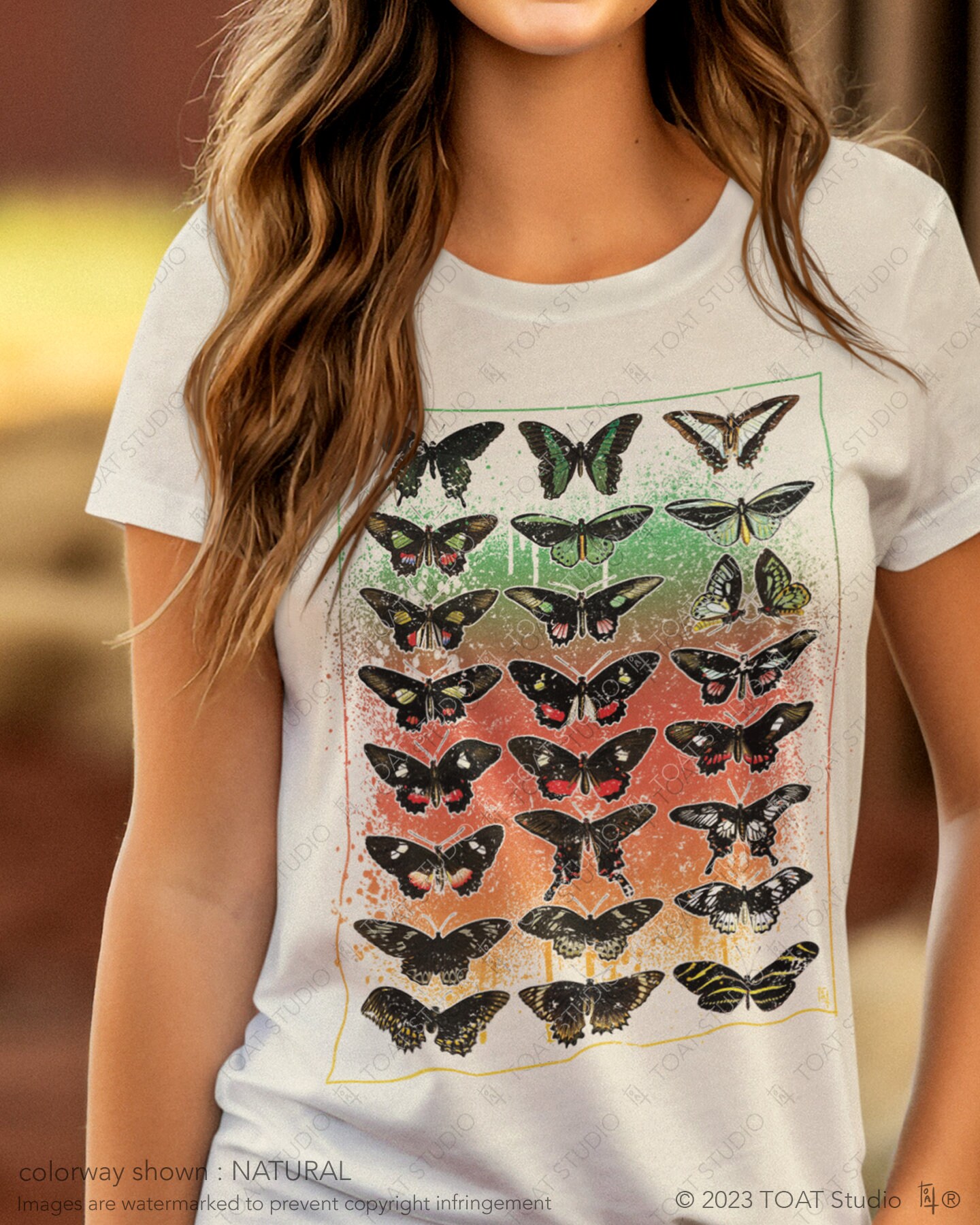 Butterflies II Unisex T-Shirt, Butterfly Specimen, Nature Lover, Vintage Butterfly Moth Artwork, Cottagecore Aesthetic, Science Academy