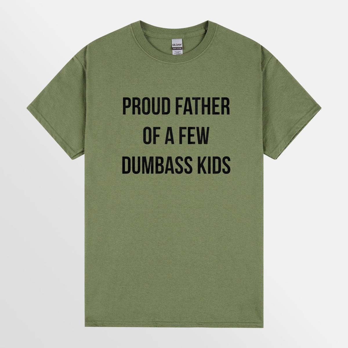 Men-Proud-Father T-shirt, Funny Parenting Fathers Day Tshirt Classic Cotton