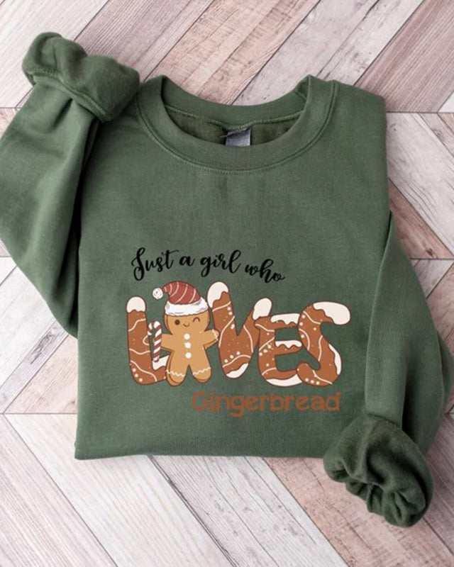 Loves Gingerbread Sweatshirt, Christmas Sweatshirt