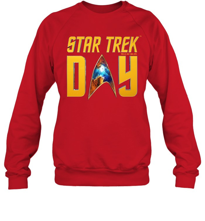 Star Trek Day 55Th Anniversary Nebula Logo Fleece Crewneck Sweatshirt