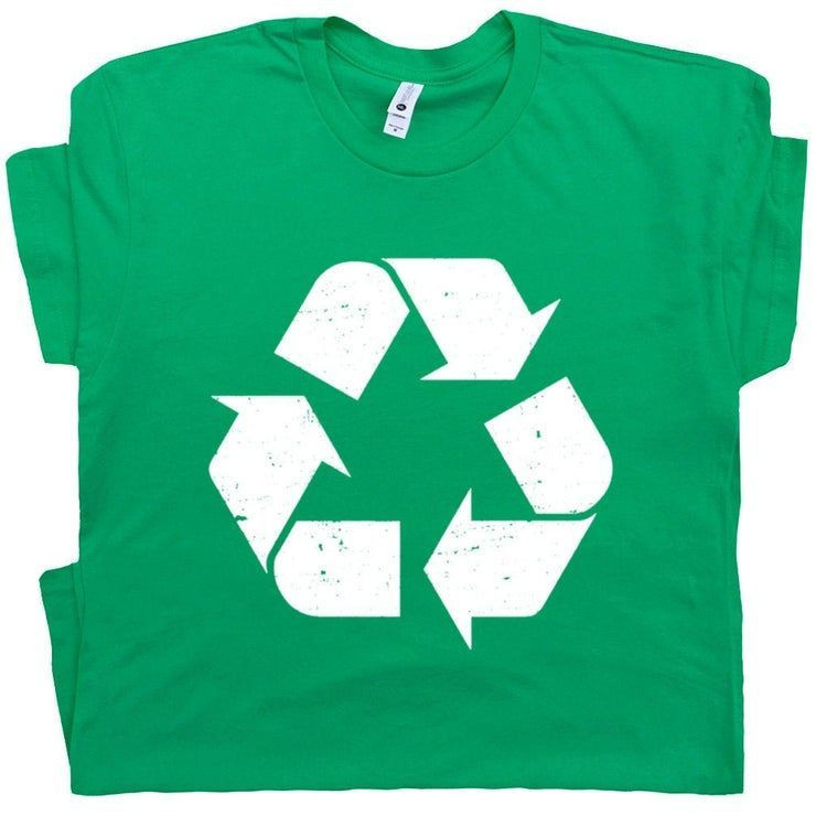 Recycle Shirt Recycling Logo Shirt Vintage Recycle Symbol Graphic Retro Recycle Logo Shirt 80S Karma Green Shirt