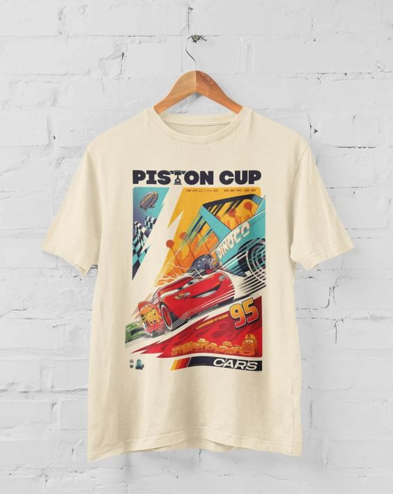 Cars Lightning Mcqueen Inspired Vintage Custom Race T-shirt