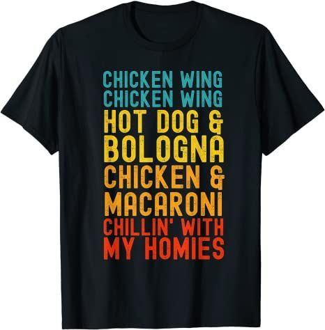 Kids Chicken Wing Chicken Wing Hot Dog And Bologna Men Adult T-Shirt