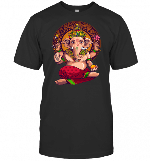 Ganesh Symbol Yoga Hindu Men Women Meditation Gift T Shirt Copy