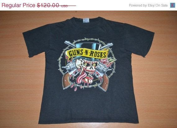 On Sale 20 Vintage 1990 Guns N Roses Tour Concert Promo 90S Very Rare Shirt By Oldschoo Shirt