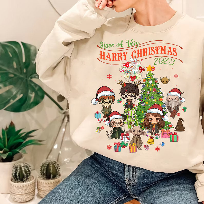 Funny Hp Wizard Have A Very Harry Christmas 2023 Sweatshirt