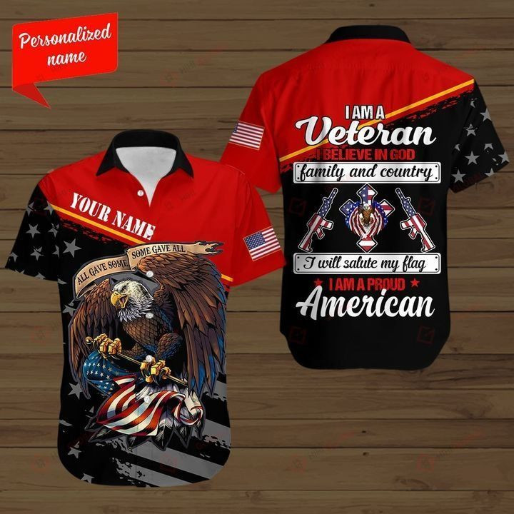 I Am A Veteran I Believe In God Personalized All Over Printed Shirts