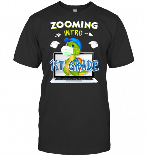 Zooming Into 1St Grade Dinosaur Virtual Back To School 2020 T Shirt