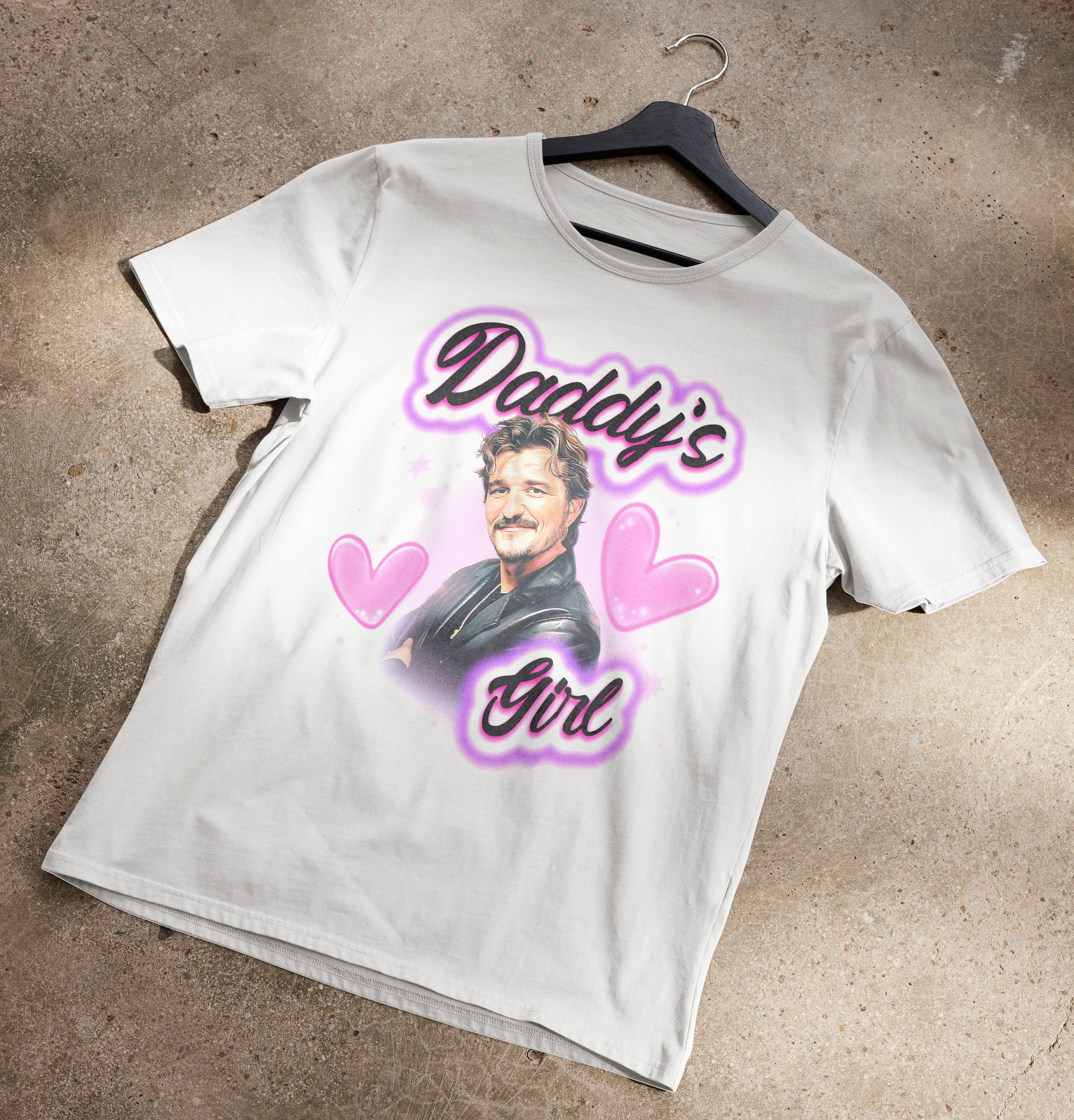 Pedro Pascal Daddy’s Girl Airbrush Mall T-Shirt