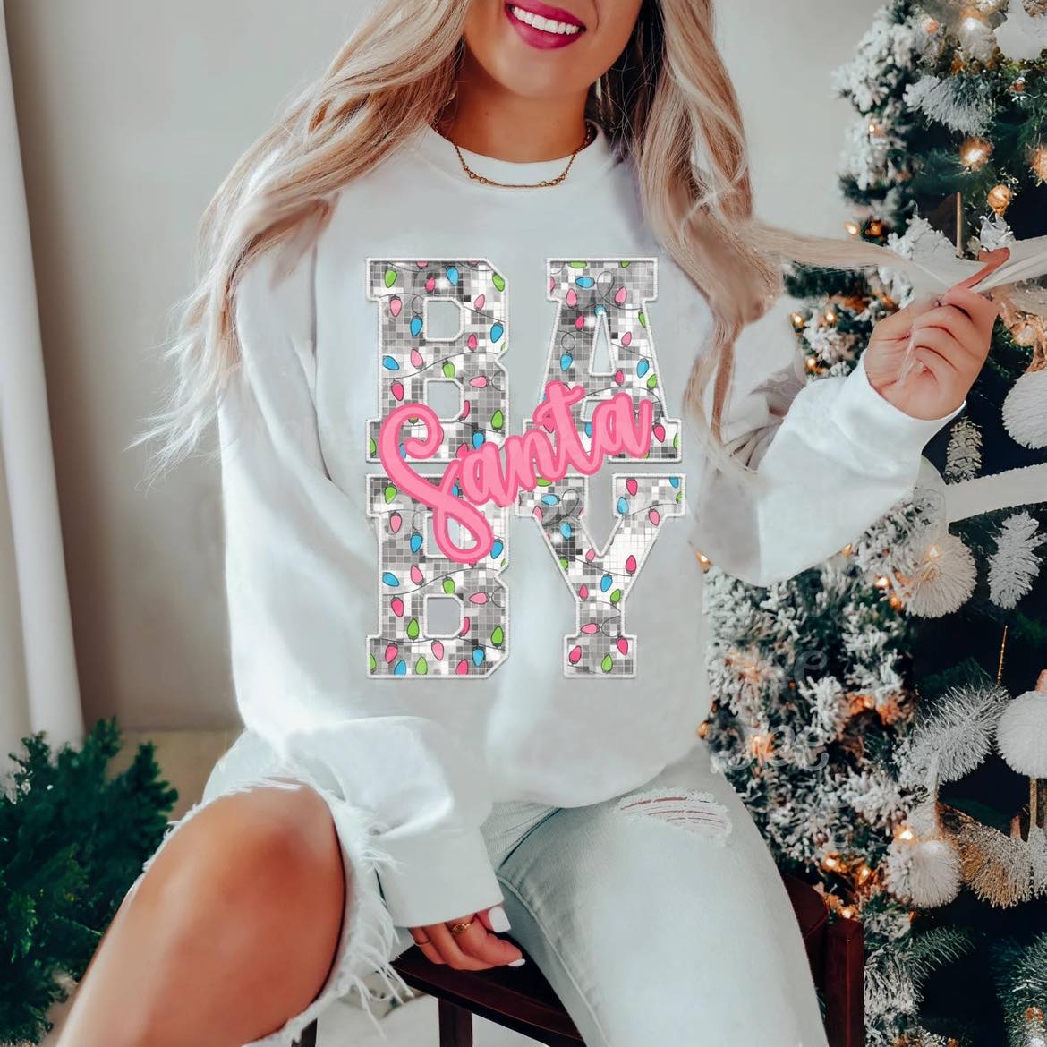 Santa Baby Christmas Lights Sweatshirt