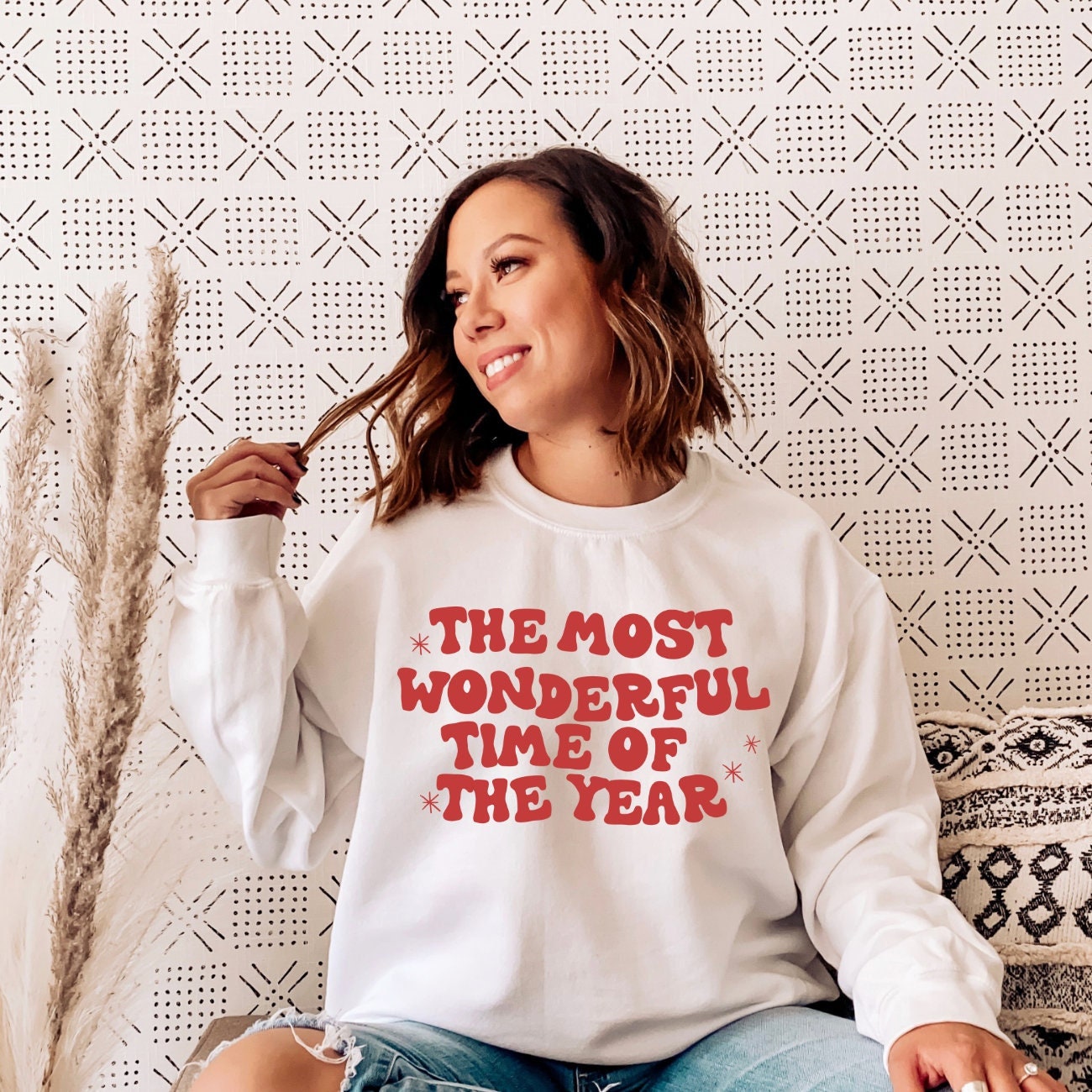 The Most Wonderful Time Of the Year Sweatshirt Merry Sweatshirt Holiday Sweatshirt Christmas Sweatshirt For Women Christmas Crewneck